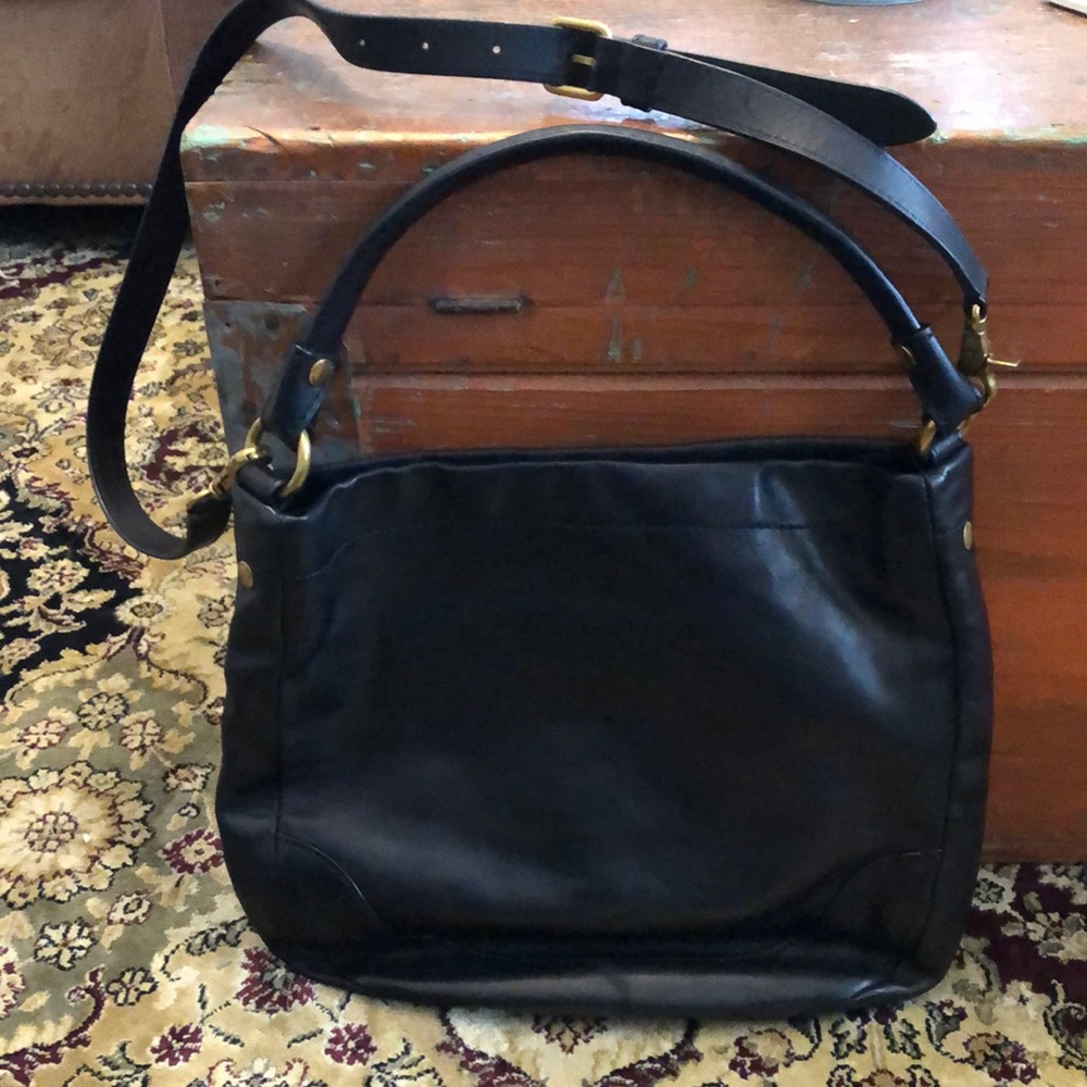 Leather hand bag